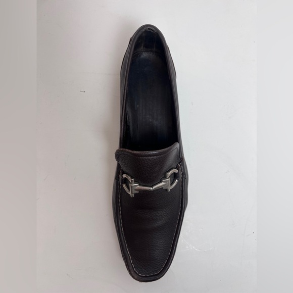 Salvatore Ferragamo Men’s Brown Leather Slip-on Driving Loafers Size 10 main image 8